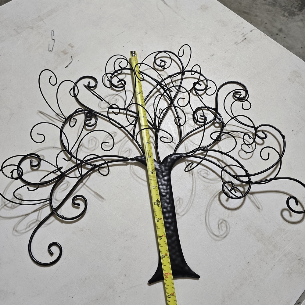 Black Metal Tree Wall Art, 18x16x3 - Picture 16 of 16